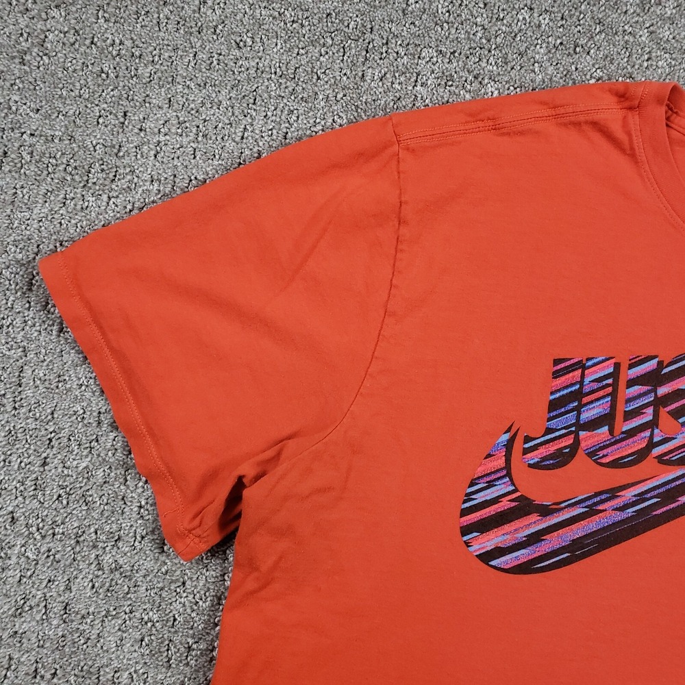 NIKE Shirt Mens 2XL Orange Just Do It Swoosh Logo Sportswear Tee - Picture 4 of 10